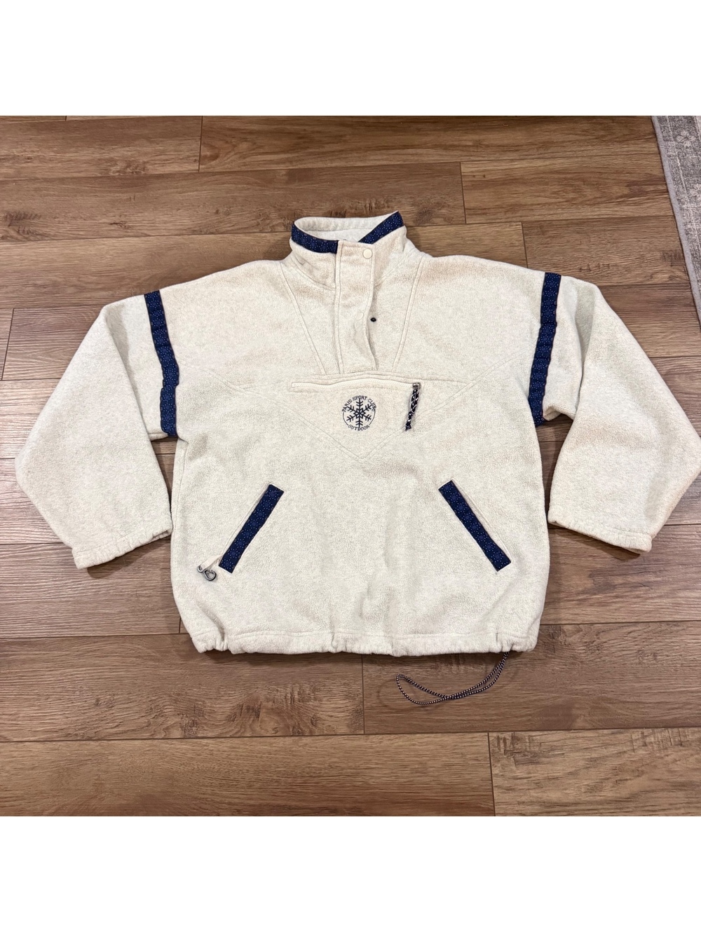 Vtg Paris Sport Club Outdoor Fleece Pullover Jacket Size L